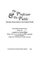 Tapa de The professor & the public
