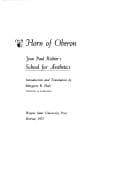 Tapa de Horn of Oberon: Jean Paul Richter's School for aesthetics