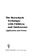 Tapa de The Rorschach technique with children and adolescents
