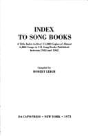 Tapa de Index to song books