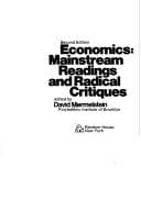 Tapa de Economics: mainstream readings and radical critiques