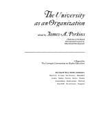 Tapa de The university as an organization