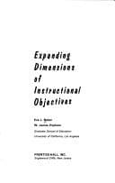 Tapa de Expanding dimensions of instructional objectives