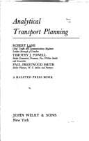 Tapa de Analytical transport planning