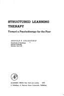 Tapa de Structured learning therapy: toward a psychotherapy for the poor