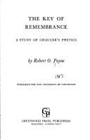 Tapa de The key of remembrance