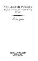 Tapa de Neglected powers; essays on nineteenth and twentieth century literature