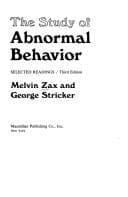 Tapa de The study of abnormal behavior