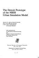 Tapa de The Detroit prototype of the NBER urban simulation model