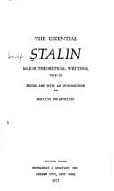 Tapa de The essential Stalin