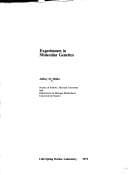 Tapa de Experiments in molecular genetics