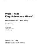 Tapa de Were these King Solomon's mines?