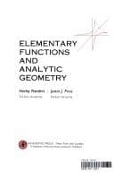 Tapa de Elementary functions and analytical geometry