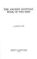 Tapa de The ancient Egyptian Book of two ways