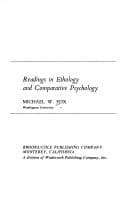Tapa de Readings in ethology and comparative psychology