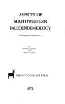 Tapa de Aspects of Southwestern paleoepidemiology