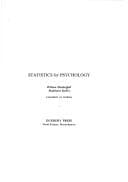 Tapa de Statistics for psychology