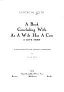 Tapa de A book concluding with As a wife has a cow