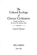 Tapa de The cultural ecology of Chinese civilization