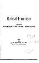 Tapa de Radical feminism