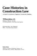 Tapa de Case histories in construction law