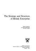 Tapa de The strategy and structure of British enterprise