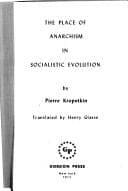 Tapa de The place of anarchism in socialistic evolution