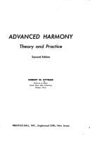 Tapa de Advanced harmony; theory and practice