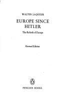 Tapa de Europe since Hitler