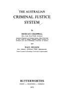Tapa de The Australian criminal justice system