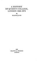 Tapa de A history of Queen's College, London, 1848-1972