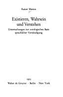 Tapa de Existieren, Wahrsein und Verstehen