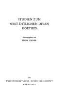 Tapa de Studien zum West-östlichen Divan Goethes