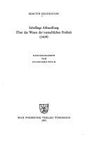 Tapa de Schellings Abhandlung Über das Wesen der menschlichen Freiheit (1809)