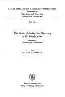 Tapa de Die Basler Arbeiterbevölkerung im 19. Jahrhundert