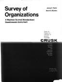 Tapa de Survey of organizations