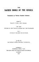 Tapa de Studies in the first six Upanisads