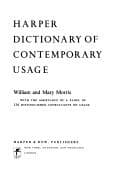 Tapa de Harper dictionary of contemporary usage