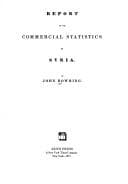Tapa de Report on the commercial statistics of Syria