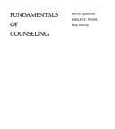 Tapa de Fundamentals of counseling