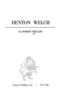 Tapa de Denton Welch