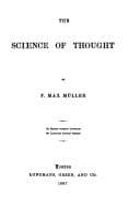 Tapa de The science of thought