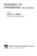 Tapa de Efficiency in universities