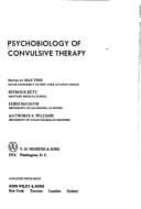 Tapa de Psychobiology of convulsive therapy