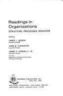 Tapa de Readings in organizations: structure, processes, behavior
