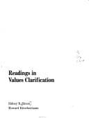 Tapa de Readings in values clarification