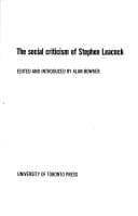 Tapa de The social criticism of Stephen Leacock
