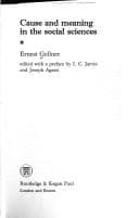 Tapa de Cause and meaning in the social sciences