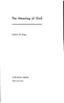 Tapa de The meaning of God