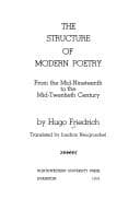 Tapa de The structure of modern poetry: from the mid-nineteenth to the mid-twentieth century